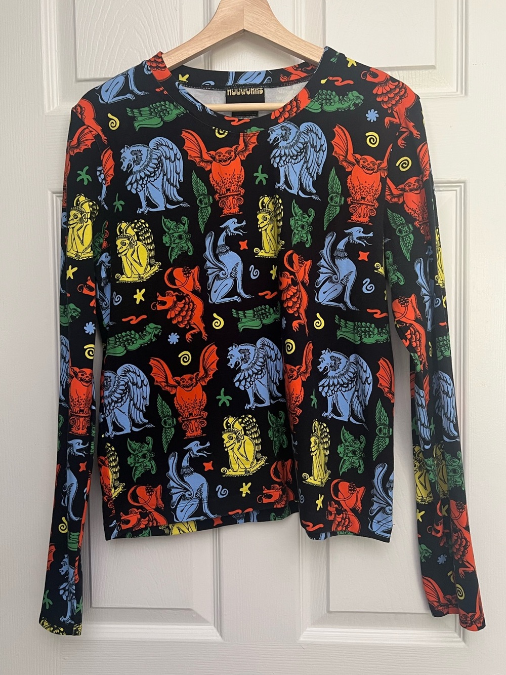 Nooworks Gargoyles Print Long Sleeve Top